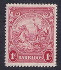 Barbados Stamps 1938-1939 1d Scarlet Set Sg249  mh   249a  mnh   Cv   295
