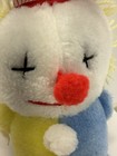Vintage Eden Pastel Yellow Clown Plush Stuffed Animal Bell Rattle Sleeping Hat