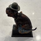 Vintage Ole Puffer Cast Iron Mechanical Bank Working Coin Bank Cigar Nickels