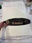 Vintage Hawaiian Islands Hand Carved Wood Surfboard Wall Decor 20-inch