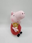 Ty Beanie Baby Plush Peppa Pig With Bear 6  Tall Stuffed Toy 2015 Clean
