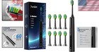 Rechargeable Sonic Toothbrush With 5 Cleaning Modes  8 Heads  Waterproof Design