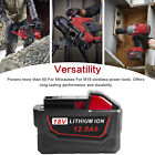 12 0ah Battery For Milwaukee For M18 18v Extended Lithium 48-11-1880 Or Charger