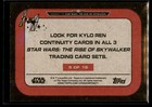 2019 Topps Star Wars Journey To Rise Of Skywalker Kylo Ren Continuity  5