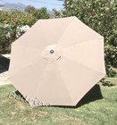 Bellrino Patio Umbrella Canopy  Cover Replacement  For 9ft 8 Ribs Light Coffee
