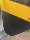 Authentic Penndot Road Traffic Hazard Caution Black Yellow  Striped Sign 12x36