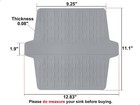 Sink Saddle  Kitchen Mat  Divider Protector 12 8  X 11 1   1 Pack Grey