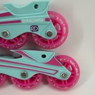 Inline Roller Derby Roller Blades Skates Only Wheel Replacements Pink light Blue
