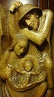 Antique 16  Hand Carved Wood Nativity Set Scene Holy Family Jesus Statue Figure