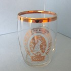 Coors Beer Ceramic Ashtray Short Gold Trim Drinking Glass Advertising Vintage