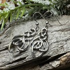 New Solid Sterling Silver Celtic Knot Drop Earrings Irish Scottish Ireland 925