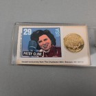 Vintage Patsy Cline Famous Americans Stamp Medal Keychain Charleston Mint Usa