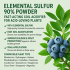 Elemental Sulfur 90  Soil Acidifier Powder - Lower Ph Blueberries Hydrangeas