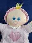 Vtg Little Tikes Plush Doll Soft Friend Baby Lovey Pink Hearts Terry Cloth  11fb