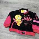 Vintage Jeff Hamilton Tweety Bird Jacket Racing Bomber Embroider Kids Sz 2t