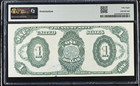 1891  1 Treasury Note Pmg Choice About Unc 58  Neat Annotation  Fr  352