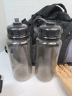 Magellan Hydration running Belt Pack With 3 Compartments   2 Bottles Black gray