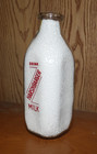 Vintage 1959 Harshbarger Dairy Quart Milk Bottle Altoona Pa Red Paint