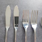 Christofle Perles 6pcs Silverplate Fish Knife Fish Fork Sauce Spoon Excellent