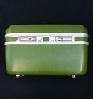 Vintage Samsonite Carry On Green Train Lockable Case Luggage Suitcase Travel Key