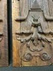 Set Of 3 Matching Oak Wood Architectural Carvings