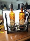 Vintage Decanter Set  With 4 Glasses Beautiful-made In Spain