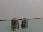 2 Antique Thimbles   Rough Shape And Holes