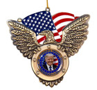 Kurt Adler 4  Eagle W  Flag   President Trump Image Christmas Ornament D4802