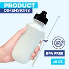 Sports Water Bottles Bulk  12 Pack  18 Oz Squeeze Reusable Plastic White Bike   