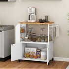 Phabules Kitchen Island Cart With Storage Drawers Rolling Serving Utility Cart