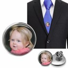 Custom Your Photo Men s Glass Top 20mm Lapel Pin Tie Tack Handmade Gift