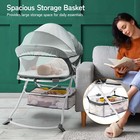 Besrey 4-in-1 Baby Bassinet For Infant  Portable Bassinet Bedside Sleeper gray