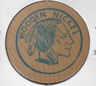 The Lane Drug Company  54th Anniversary Token  Indian Head  Wooden Nickel