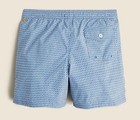J crew 6  Swim Trunks Men   s Small Blue Print Econyl Stretch Mesh Lined
