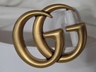 Gucci All White Leather Marmont Belt Gold Gg Size 32 34 95cm