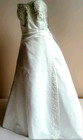 Alfred Angelo White Beaded Strapless Wedding Dress With Matching Shawl Size 24