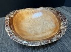 Live Edge Rustic Hand Turned Wood Bowl Natural Bark 8  Fig Grain