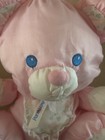 Vintage 1994 Fisher Price Puffalump 9    Pink Nylon Teddy Bear Rattle Flawed