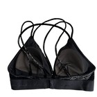 Victoria   s Secret Pink Black Velvet Bralette Padded Bra Medium Size