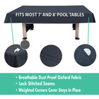 Freetime Fun 7ft 8ft Reinforced Fitted Black Universal Billiard Pool Table Cover