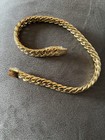 Icey Pyramid Cuban Link 18mm Chain Icy Cz Clasp 14k Gold Plated Necklace 22        