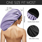 Extra Large Shower Cap  Double-layer Waterproof Reusable Satin Lining Shower Bon