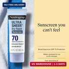 Neutrogena Ultra Sheer Dry Touch Sunscreen Lotion  Spf 70  3 Fl  Oz