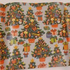 Vintage 60 s Christmas Wrapping Paper 3 Sheets Silver Green Snowman 