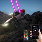 For Atv Utv Can Am Polaris Rzr Rgb Laser Led Whip Lights Whipless Antenna Remote