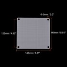 5pcs 140mm Computer Fan Filter Grills Mesh Dustproof Case Cover White