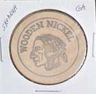 1967 Savannah Ga Georgia Numismatic Association Coin Show Wooden Nickel Token