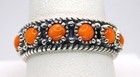 Carolyn Pollack American West Orange Spiny Oyster Eternity Band Ring Size 10