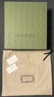 New Gucci Xl Green Brocade Gift Box  Dust Bag   Gucci Ribbon - 11 5    X 13    X 6   