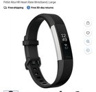 Fitbit Alta Hr Fitness Tracker Heart Rate Wristband Large Black